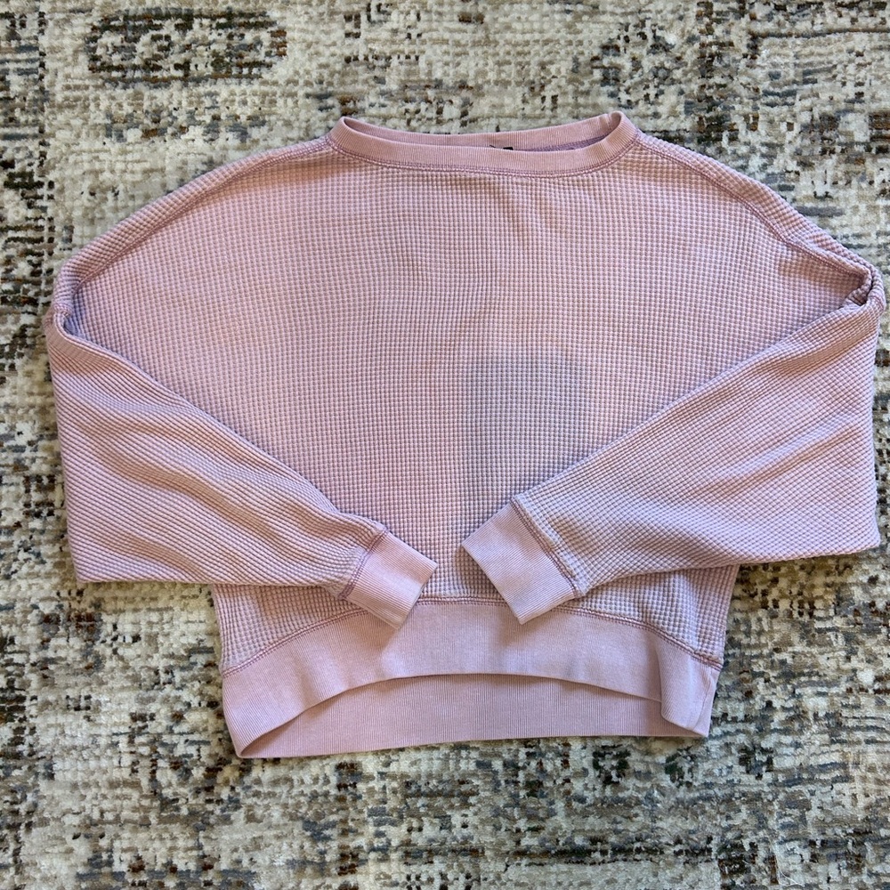 Out From Under Pink Waffle Knit Sweater